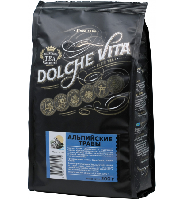 Чай черный Dolche Vita Альпийские травы 200г
