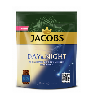 Кофе растворимый Jacobs Day Night Без Кофеина 130г
