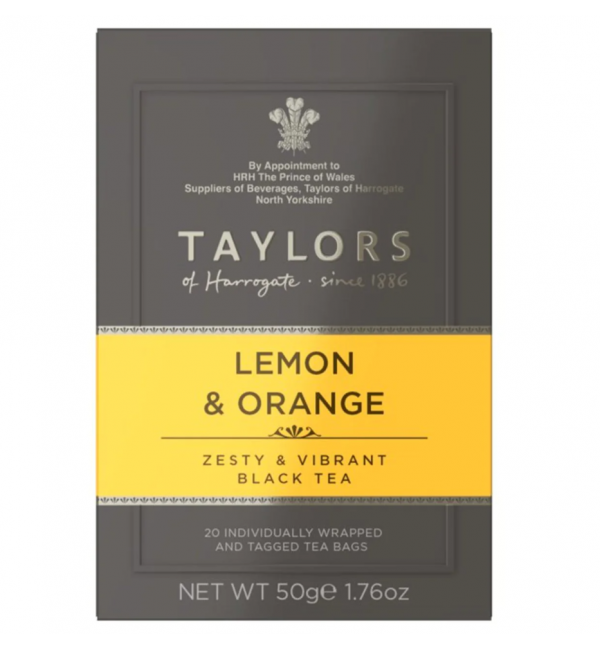 Чай черный Taylors of Harrogate Лимон Апельсин 50г (25 пак.)