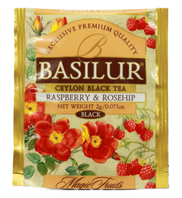 Чай черный Basilur Magic Fruits Raspberry Rosehip 210г (100 пак.)