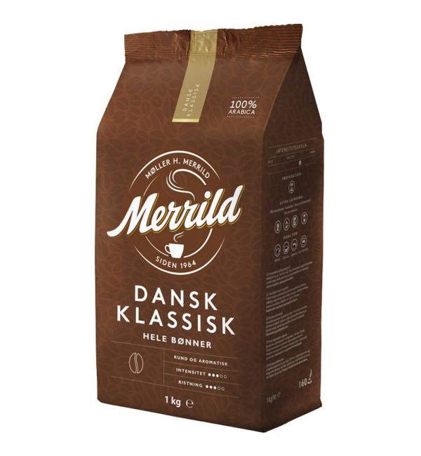 Кофе зерновой Merrild Dansk Klassisk 1кг