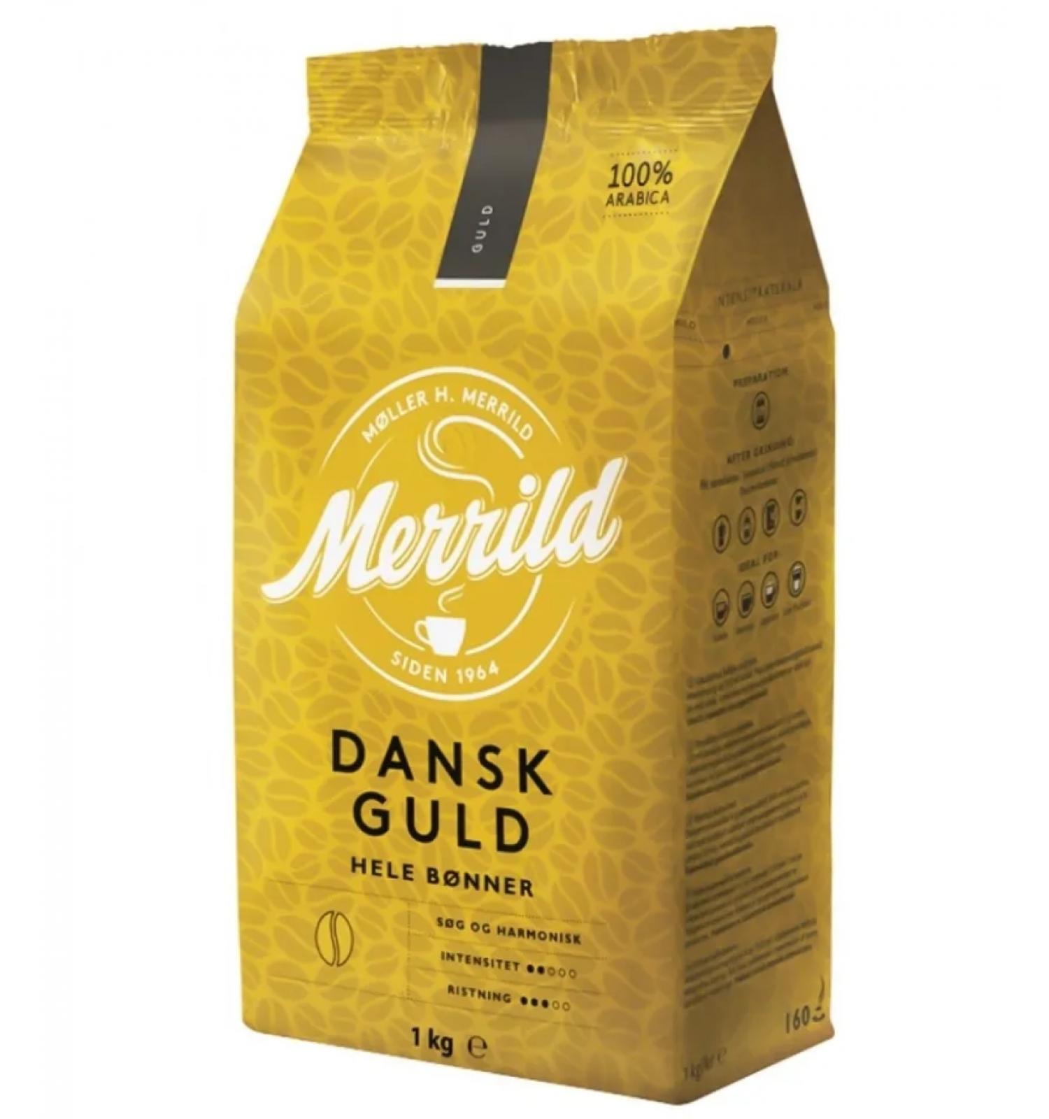 Кофе зерновой Merrild Dansk Guld 1кг купить по цене 0.00 руб. в Минске