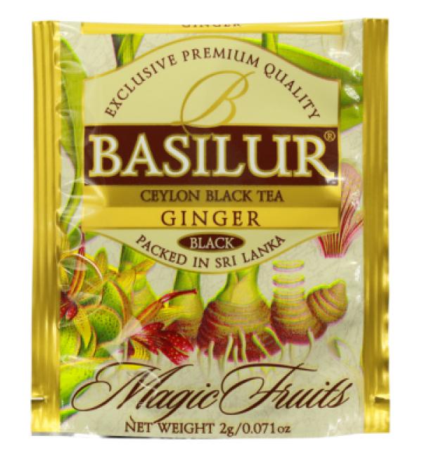 Чай черный Basilur Magic Fruits Ginger 210г (100 пак.)