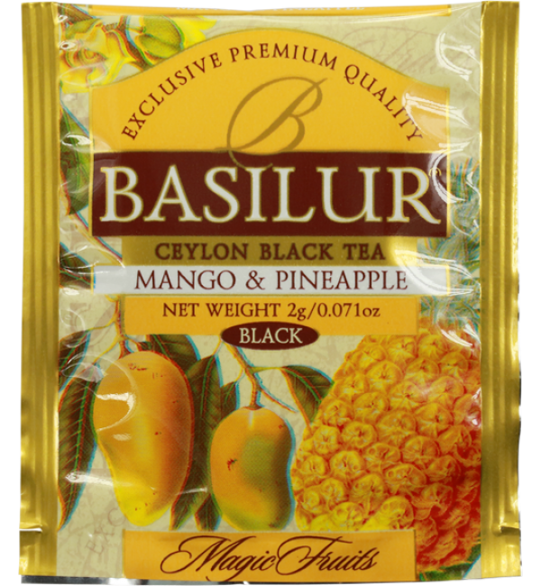 Чай черный Basilur Magic Fruits Mango Pineapple 210г (100 пак.)