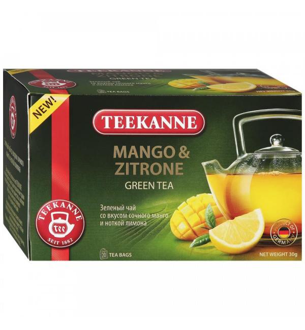 Чай зеленый Teekanne Mango Zitrone 30г (20 пак.)