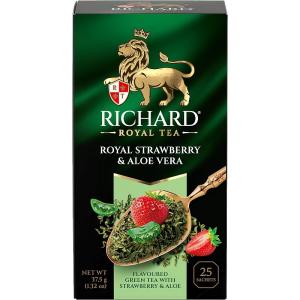 Чай зеленый Richard Royal Strawberry & Aloe Vera 37,5г (25 пак.)