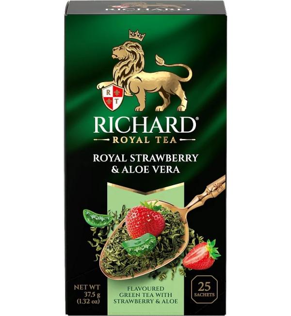 Чай зеленый Richard Royal Strawberry & Aloe Vera 37,5г (25 пак.)