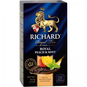 Чай черный Richard Royal Peach & Mint 42,5г (25 пак.)