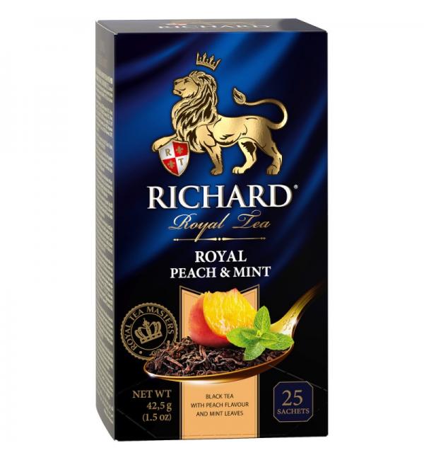 Чай черный Richard Royal Peach & Mint 42,5г (25 пак.)