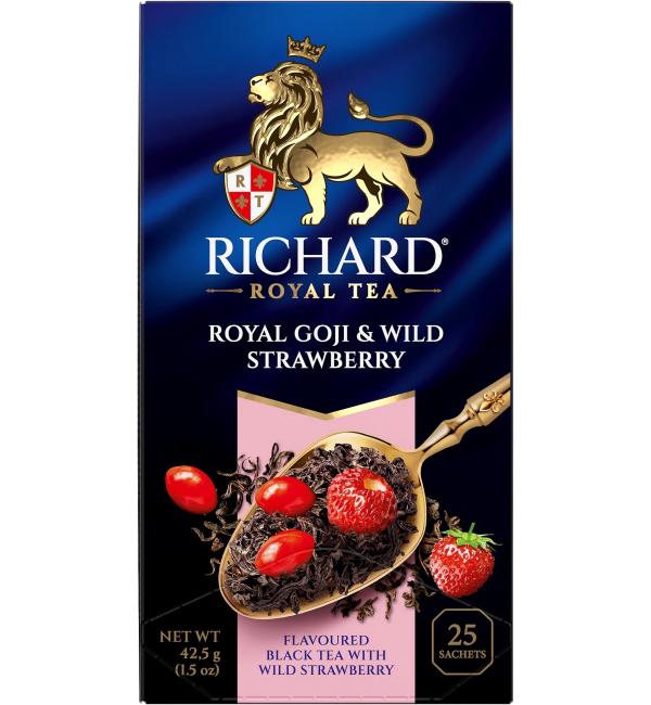 Чай черный Richard Royal Goji & Wild Strawberry 42,5г (25 пак.)