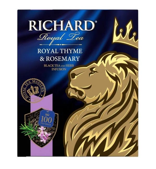 Чай черный Richard Royal Thyme & Rosemary 200г (100 пак.)