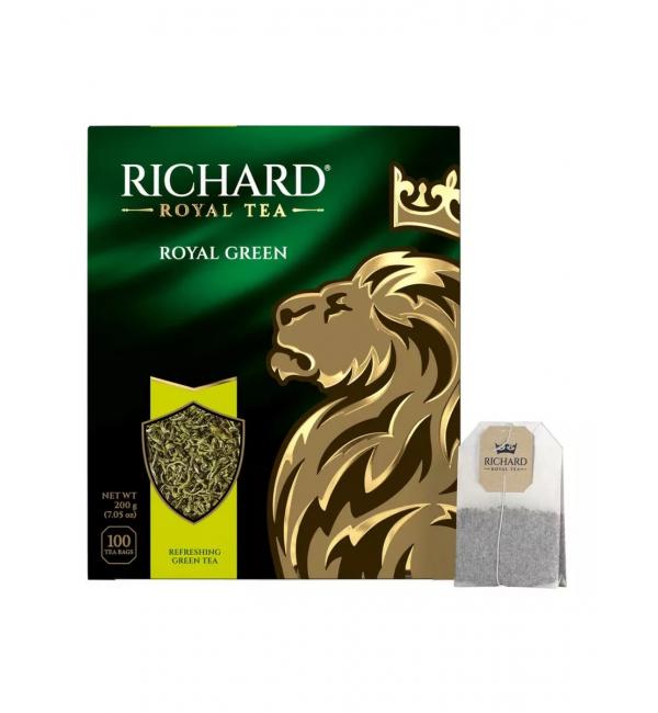 Чай зеленый Richard Royal Green 200г (100 пак.)