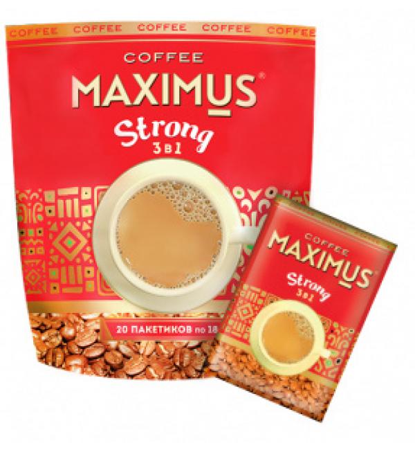 Растворимый кофе 3 в 1 Maximus Strong 360г