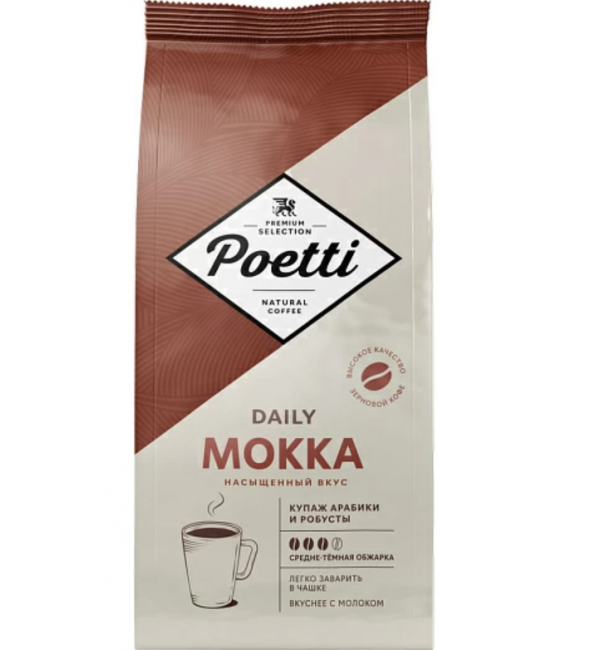 Кофе зерновой Poetti Daily Mokka 1кг