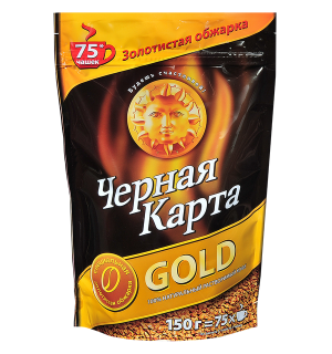 Кофе растворимый Черная Карта Gold 150г