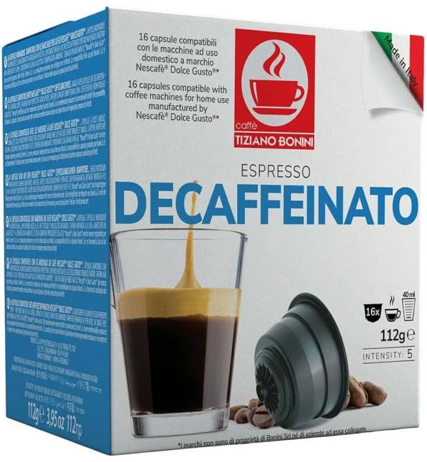 Кофе в капсулах Bonini Decaffeinato 112г
