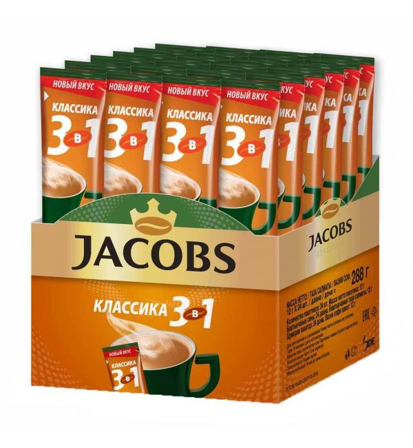 Растворимый кофе 3 в 1 Jacobs Ориджинал 288г