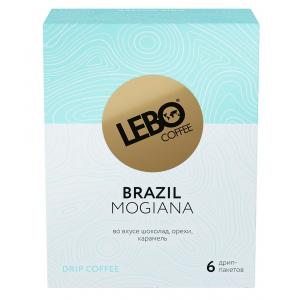 Кофе молотый в дрип-пакете Lebo Brazil Mogiana 63г (6шт)
