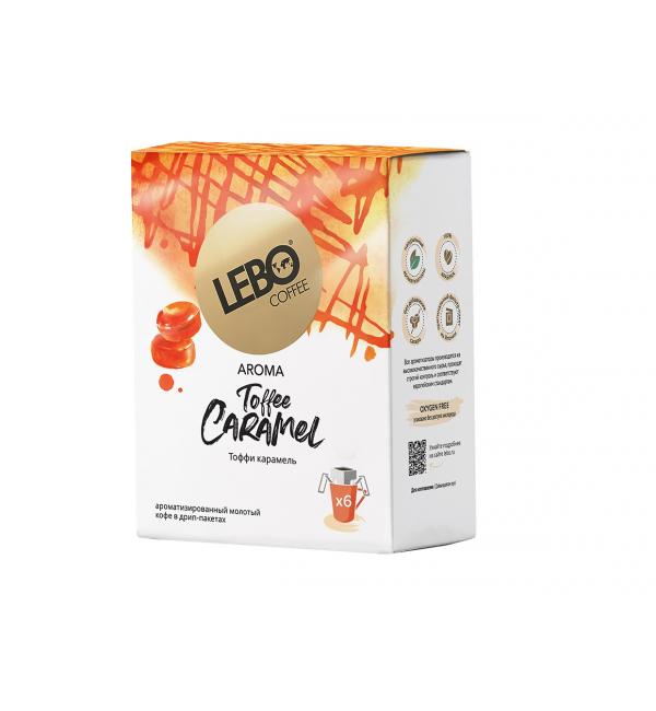 Кофе молотый в дрип-пакете Lebo Toffee Caramel 63г (6шт)