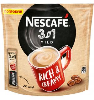 Кофе растворимый 3 в 1 Nescafe Mild 145г