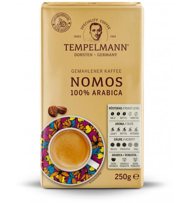Кофе молотый Tempelmann Nomos 100% Arabica 250г
