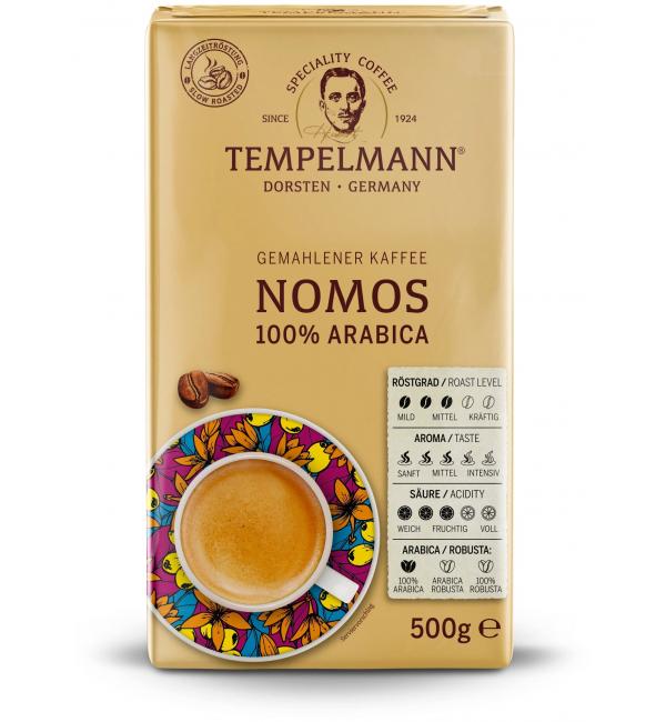 Кофе молотый Tempelmann Nomos 100% Arabica 500г