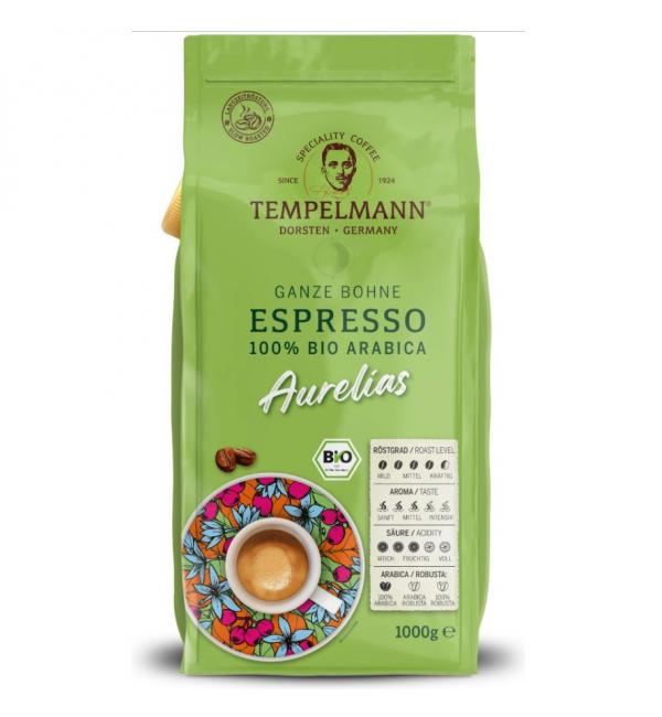 Кофе зерновой Tempelmann Aurelias Espresso 100% Bio Arabica 1кг
