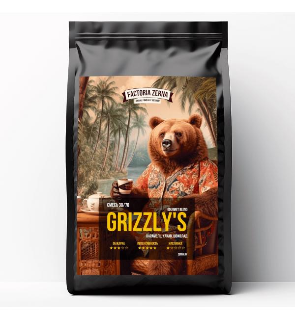 Кофе зерновой Zerna Grizzly's Gourmet Blend 30/70 250г