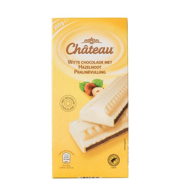 Шоколад Chateau Witte Chocolade Hazelnoot Pralinevulling 200г