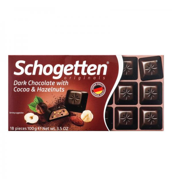 Шоколад Schogetten Cocoa Hazelnuts 100г