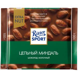 Шоколад молочный Ritter Sport Цельный Миндаль 100г