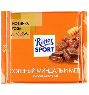 Шоколад Ritter Sport Соленый Миндаль и Мёд 100г