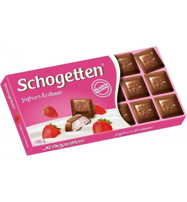 Шоколад Schogetten Yoghurt-strawberry 100г
