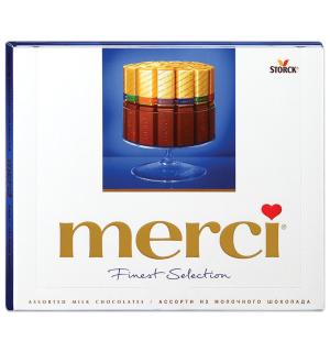 Шоколад MERCI ассорти Молочный шоколад 250г