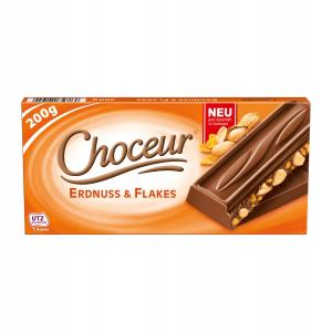 Шоколад Choceur Erdnuss & Flakes 200г