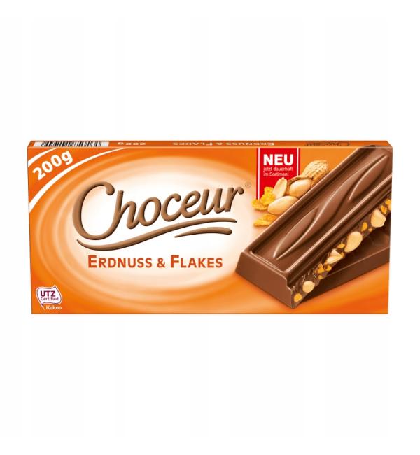 Шоколад Choceur Erdnuss & Flakes 200г