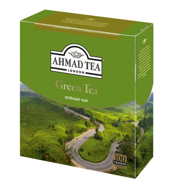 Чай зеленый Ahmad Green Tea 200г (100 пак.)