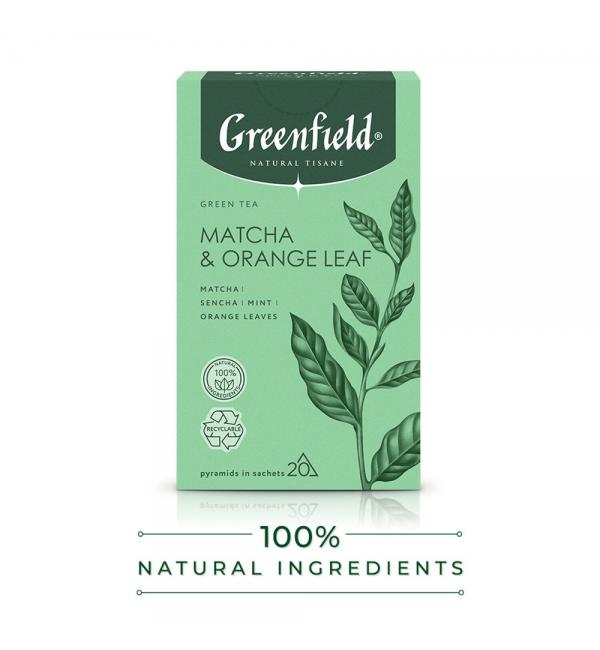 Чай зеленый Greenfield Matcha & Orange Leaf 36г (20 пак.)