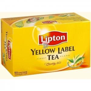 Чай черный Lipton Yellow Label 100г (50 пак.)