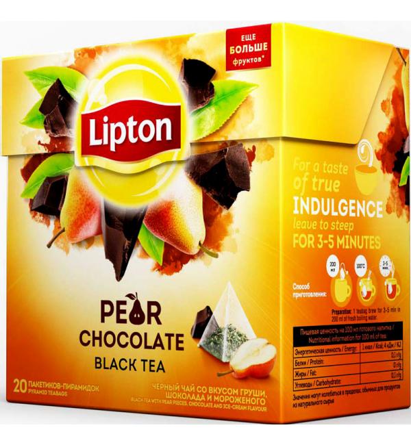 Чай черный Lipton Pear chocolate 32г (20пак.)