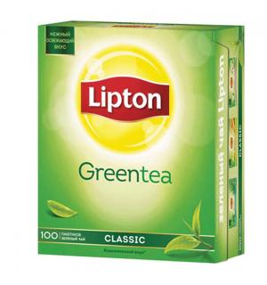 Чай зеленый Lipton Green 170г (100 пак.)