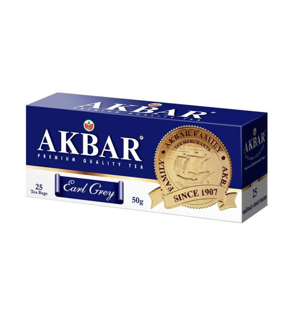 Чай черный Akbar Earl Grey 50г (25 пак.)