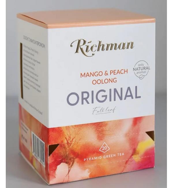 Чай зеленый Richman Mango Peach Oolong 40г (20 пак.)