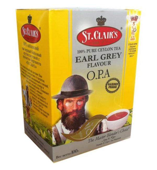 Чай черный St.Clairs Earl Grey O.P.A 100г