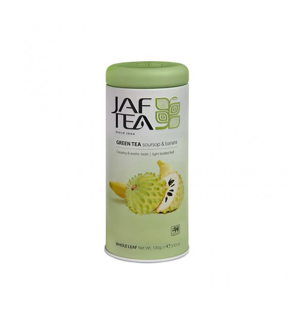Чай зеленый Jaf Tea Soursop Banana 100г (Железная банка)