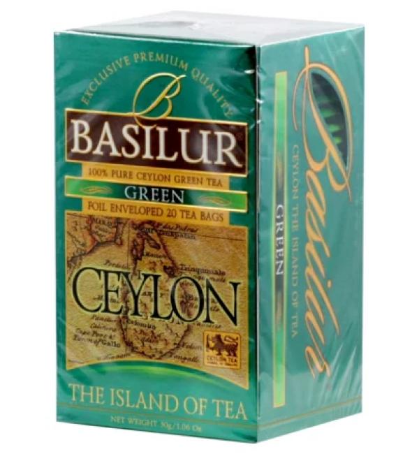 Чай зеленый Basilur Ceylon The Island of Tea 18г (25 пак.)