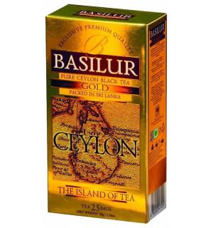 Чай черный Basilur Ceylon The Island of Tea Gold 24г (25 пак.)
