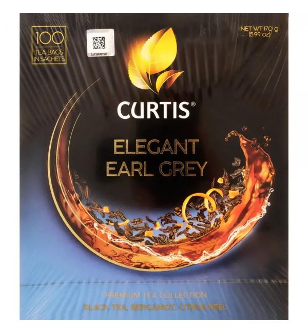 Чай черный CURTIS Elegant Earl Grey 170г (100 пак.)