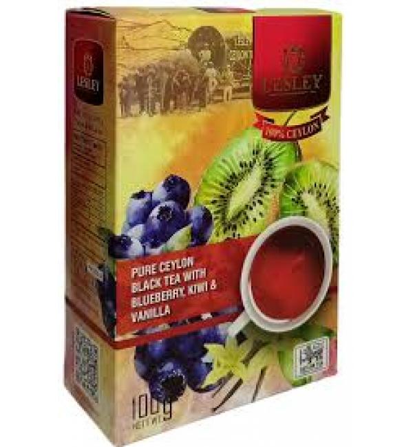 Чай чёрный Lesley Blueberry, Kiwi & Vanilla 100г