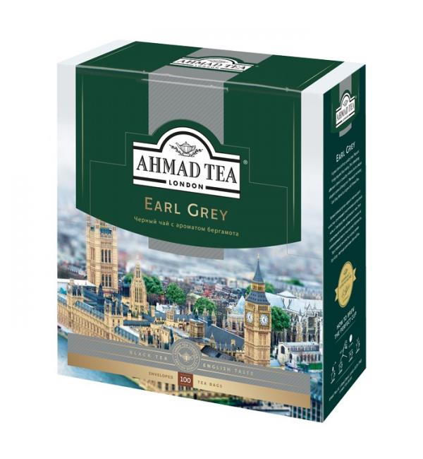 Чай черный Ahmad Tea Earl Grey Enveloped 200г (100 пак.)
